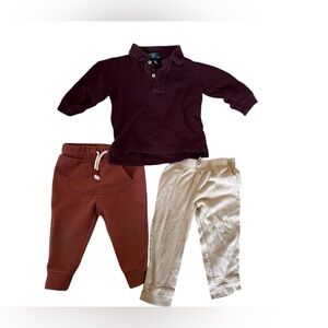 1 polo shirt & 2 pants - 18 months